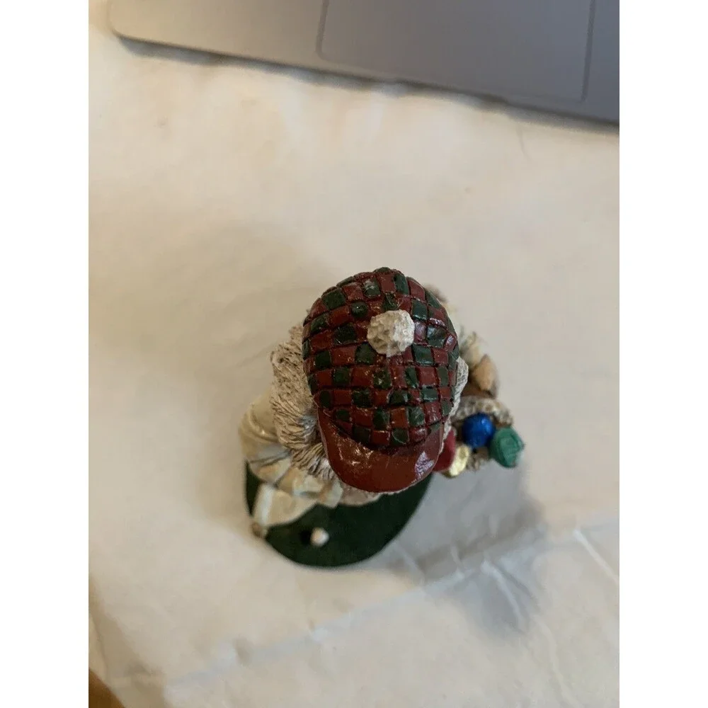 Phillip Gunter 1995 Golfing Santa Figurine, PG5, signed~Clubs, flag, Golf ball